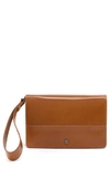 Hobo Jill Leather Wristlet In Truffle