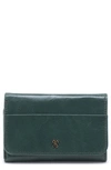 Hobo Jill Leather Trifold Wallet In Sage Leaf