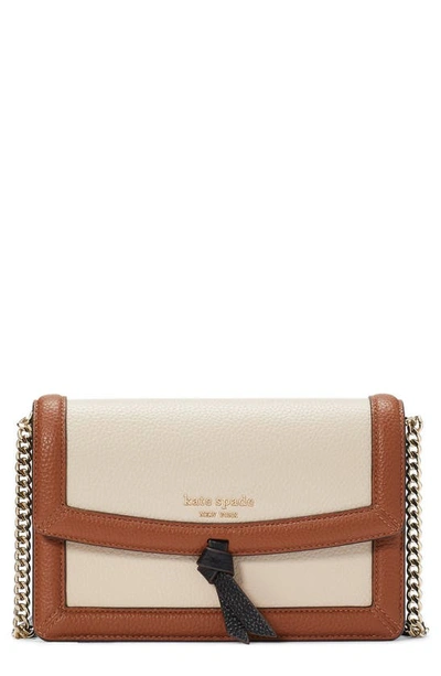 Kate Spade Knott Colorblock Pebble Leather Crossbody Bag In All Spice Cake Multi