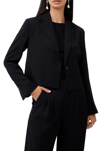 French Connection Harry Crop Blazer In Blackout