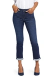 Nydj Juniors Womens Denim Dark Wash Straight Leg Jeans In Northbridge