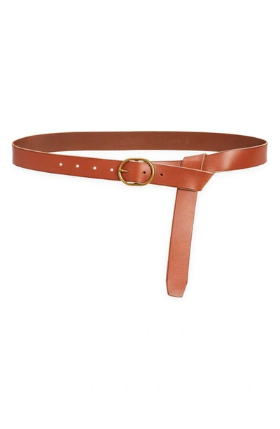 Madewell Extended Leather Belt In English Saddle