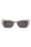 Dior Eyewear Pacific S2u Rectangular Frame Sunglasses In Shiny Pink / Smoke