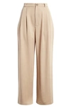 Reformation Mason Wide Leg Crop Pants In Khaki