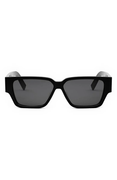 Dior Cd Diamond Logo S5i Geometric Sunglasses, 56mm In Grey