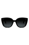 Dior 54mm Gradient Butterfly Sunglasses In Black/black Gradient
