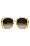 Dior The Highlight B1u 56mm Square Sunglasses In Yellow/black Gradient