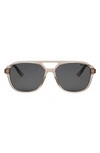 Dior In 57mm Pilot Sunglasses In Shiny Pink / Smoke