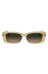 Dior The Highlight 53mm Rectangular Sunglasses In Yellow Gradient Green