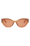 Dior Eyewear Signature B7i Butterfly Sunglasses In Shiny Orange/brown