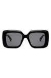 Celine Bold 3 Dots Square Sunglasses In Black