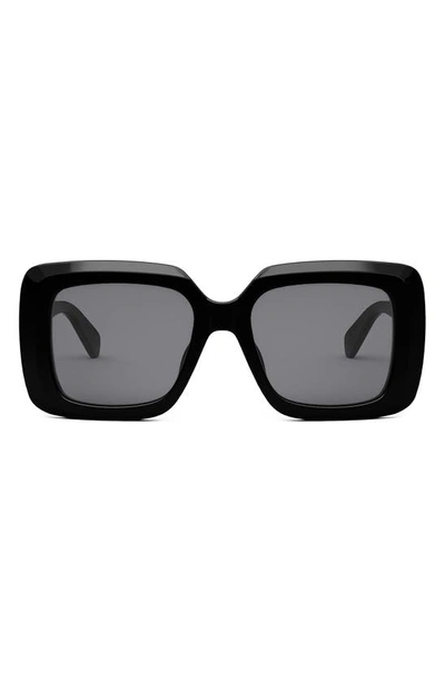 Celine Bold 3 Dots Square Sunglasses In Black