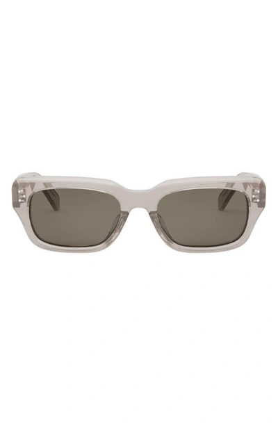 Celine Men's Bold 3 Dots 64mm Rectangular Sunglasses In Beige Other/brown