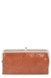 Hobo Lauren Leather Double Frame Clutch In Henna