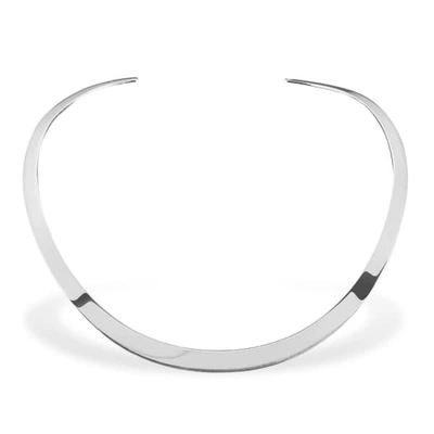 Ekria Timeless Duo Necklace Shiny White Gold