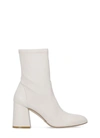 Stuart Weitzman Flareblock 60mm Leather Boots In Ivory