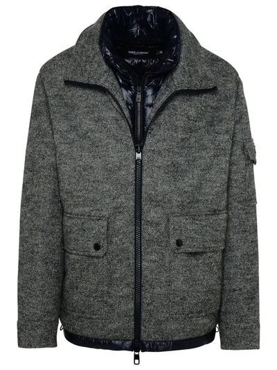 Dolce & Gabbana Grey Virgin Wool Blend Jacket