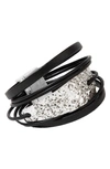 Saachi Silver Absolute Zero Bracelet In Black
