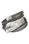 Saachi Silver Absolute Zero Bracelet In Dark Grey