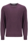 Brunello Cucinelli Cashmere Crewneck Sweater In Purple