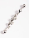 Lovisa Surgical Steel Snake Barbell Studs In Silver
