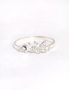 Lovisa Sterling Silver Cubic Zirconia Butterfly Ring In Silver