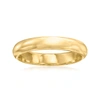 Ross-simons 4mm 18kt Yellow Gold Domed Ring In Gold