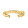 Canaria Fine Jewelry Canaria 10kt Yellow Gold Textured And Polished Adjustable Toe Ring In Gold