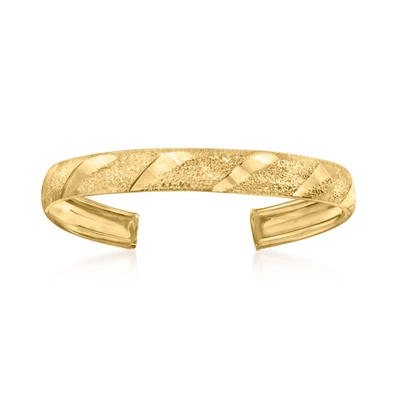 Canaria Fine Jewelry Canaria 10kt Yellow Gold Textured And Polished Adjustable Toe Ring