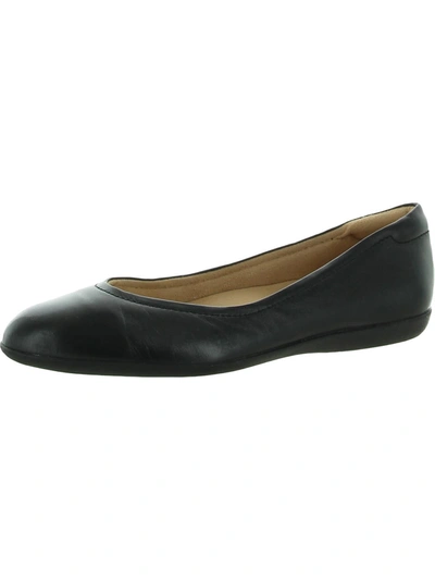 Naturalizer Vivienne Womens Padded Insole Slip On Flats In Black
