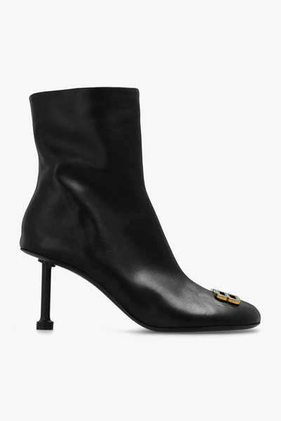 Balenciaga Groupie Bootie 80mm Leather Boots In New