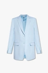 BURBERRY BURBERRY LIGHT BLUE ‘LOULOU’ SINGLE-BREASTED BLAZER