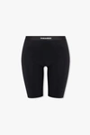 DSQUARED2 DSQUARED2 BLACK CROPPED LEGGINGS WITH LOGO