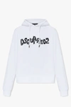 DSQUARED2 DSQUARED2 WHITE HOODIE WITH LOGO
