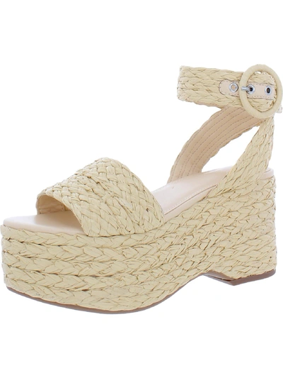 Marc Fisher Ltd Marcell Womens Slingback Buckle Espadrille Heels In Beige