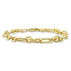 Mimi & Max 6mm Diamond Cut Figaro Chain Bracelet In Yellow Plated Sterling Silver - 9 In In Yellow