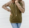 AMPERSAND AVE DOUBLEHOOD SWEATSHIRT IN OLIVE TIE DYE