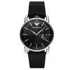 EMPORIO ARMANI LEATHER AND STEEL ANALOG MEN'S WATCH