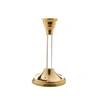 CLASSIC TOUCH DECOR GOLD CANDLESTICK WITH ACRYLIC STEM - 7.25"H