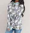 Ampersand Ave Doublehood Sweatshirt In Now And Zen In Grey