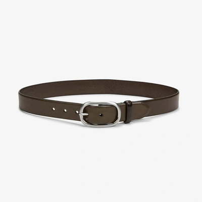 M.m.lafleur The Oval Buckle Belt - Leather In Olive
