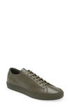 Common Projects Original Achilles Low Leather Sneaker In Olive