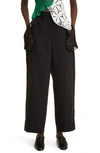 The Row Claudiu Wide-leg Trousers With Mesh Pockets In Black