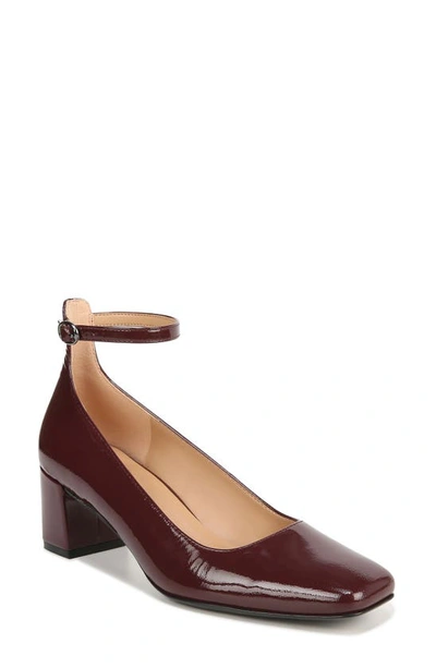 Naturalizer Karina Ankle Strap Pump In Cabernet Sauvignon Patent Leather