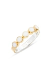 ANNA BECK WHITE AGATE FIVE-STONE RING