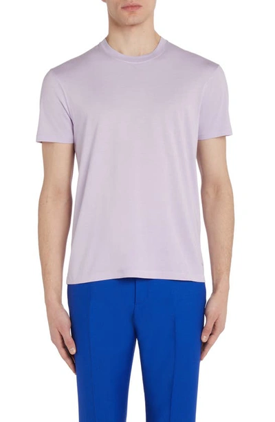 Tom Ford Short Sleeve Crewneck T-shirt In Light Lavender