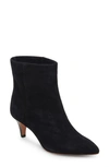 Dolce Vita Womens Pointed Toe Kitten Heel Ankle Boots In Nero Suede