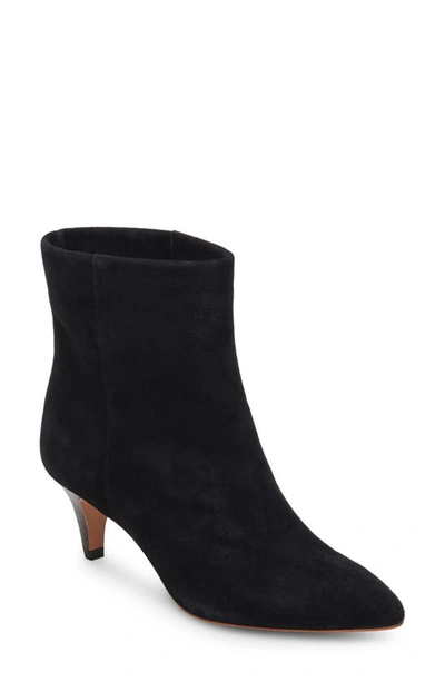 Dolce Vita Womens Pointed Toe Kitten Heel Ankle Boots In Black