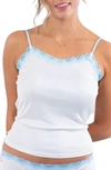 UWILA WARRIOR SOFT SILK LACE TRIM CAMISOLE