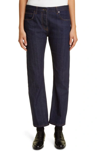 The Row Riaco Mid-rise Slim-leg Jeans In Indigo